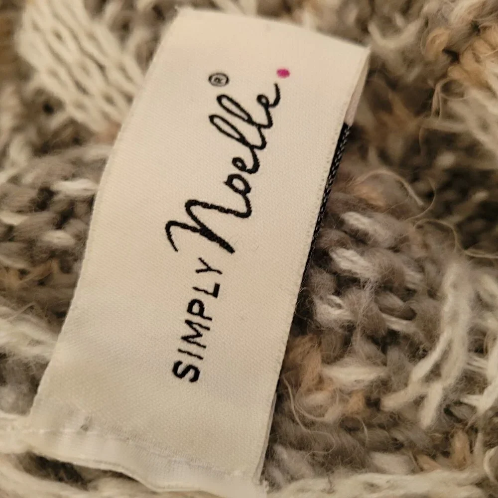 Simply Noelle Cottage Cardi Cardigan Knit Wrap Poncho